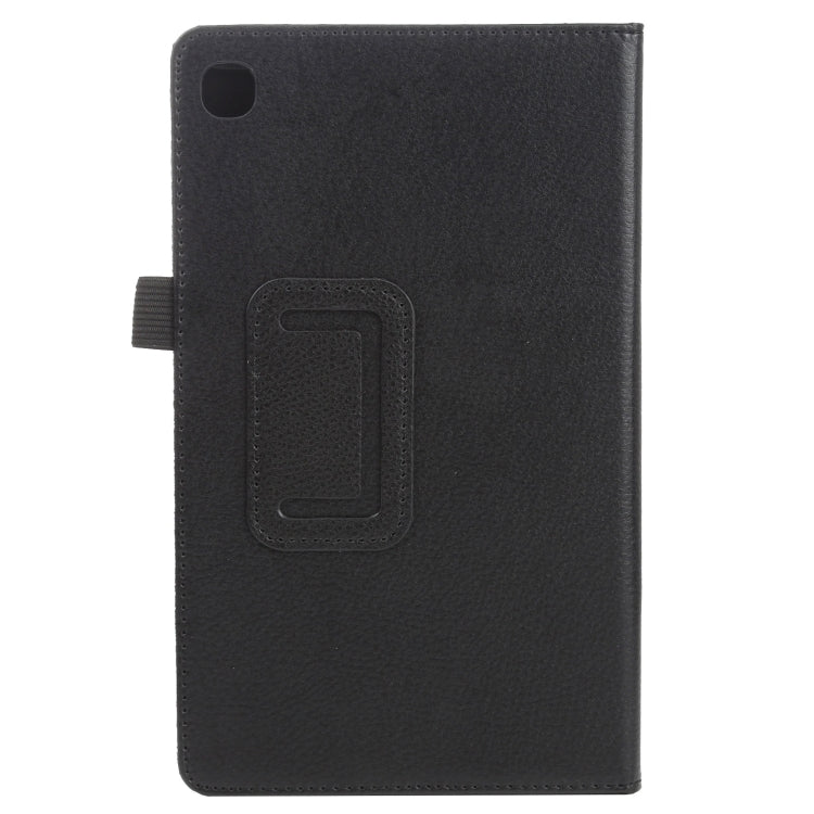 For Samsung Galaxy Tab A7 Lite T220 / T225 Litchi Texture Solid Color Horizontal Flip Leather Case with Holder & Pen Slot(Black) - Tab A7 Lite T220 / T225 by buy2fix | Online Shopping UK | buy2fix