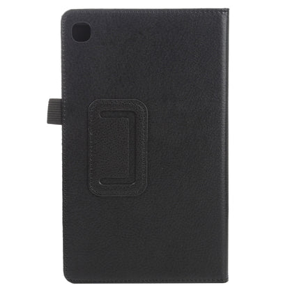 For Samsung Galaxy Tab A7 Lite T220 / T225 Litchi Texture Solid Color Horizontal Flip Leather Case with Holder & Pen Slot(Black) - Tab A7 Lite T220 / T225 by buy2fix | Online Shopping UK | buy2fix