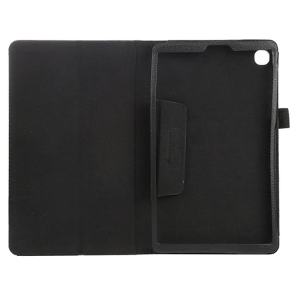For Samsung Galaxy Tab A7 Lite T220 / T225 Litchi Texture Solid Color Horizontal Flip Leather Case with Holder & Pen Slot(Black) - Tab A7 Lite T220 / T225 by buy2fix | Online Shopping UK | buy2fix