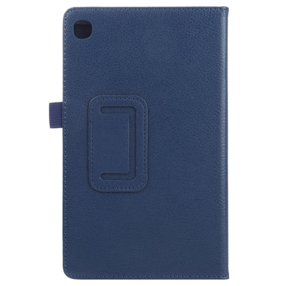 For Samsung Galaxy Tab A7 Lite T220 / T225 Litchi Texture Solid Color Horizontal Flip Leather Case with Holder & Pen Slot(Blue) - Tab A7 Lite T220 / T225 by buy2fix | Online Shopping UK | buy2fix