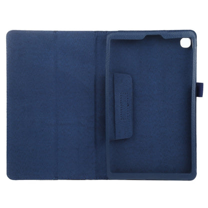 For Samsung Galaxy Tab A7 Lite T220 / T225 Litchi Texture Solid Color Horizontal Flip Leather Case with Holder & Pen Slot(Blue) - Tab A7 Lite T220 / T225 by buy2fix | Online Shopping UK | buy2fix