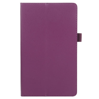 For Samsung Galaxy Tab A7 Lite T220 / T225 Litchi Texture Solid Color Horizontal Flip Leather Case with Holder & Pen Slot(Purple) - Tab A7 Lite T220 / T225 by buy2fix | Online Shopping UK | buy2fix