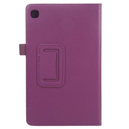 For Samsung Galaxy Tab A7 Lite T220 / T225 Litchi Texture Solid Color Horizontal Flip Leather Case with Holder & Pen Slot(Purple) - Tab A7 Lite T220 / T225 by buy2fix | Online Shopping UK | buy2fix