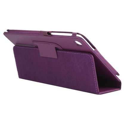 For Samsung Galaxy Tab A7 Lite T220 / T225 Litchi Texture Solid Color Horizontal Flip Leather Case with Holder & Pen Slot(Purple) - Tab A7 Lite T220 / T225 by buy2fix | Online Shopping UK | buy2fix