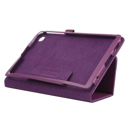 For Samsung Galaxy Tab A7 Lite T220 / T225 Litchi Texture Solid Color Horizontal Flip Leather Case with Holder & Pen Slot(Purple) - Tab A7 Lite T220 / T225 by buy2fix | Online Shopping UK | buy2fix