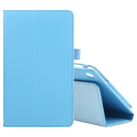 For Samsung Galaxy Tab A7 Lite T220 / T225 Litchi Texture Solid Color Horizontal Flip Leather Case with Holder & Pen Slot(Sky Blue) - Tab A7 Lite T220 / T225 by buy2fix | Online Shopping UK | buy2fix