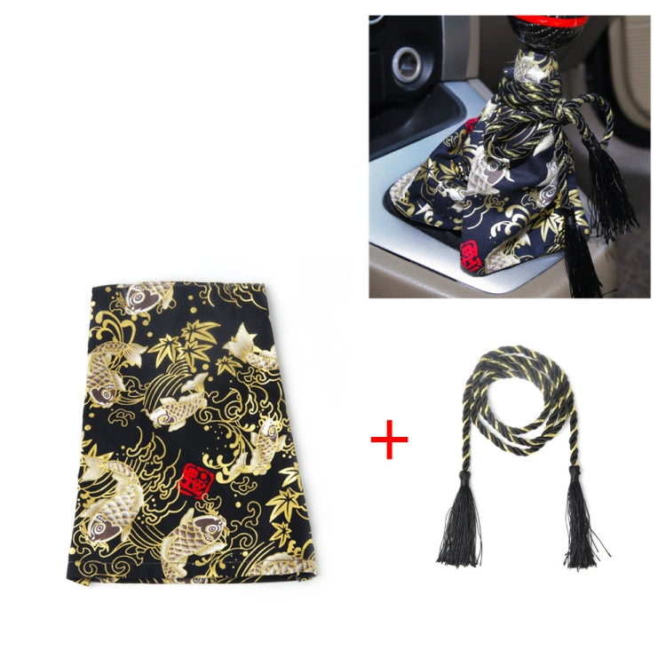 Car Personality Gear Cover Automatic Manual Gear Lever Dustproof Cover(Koi Black) by buy2fix