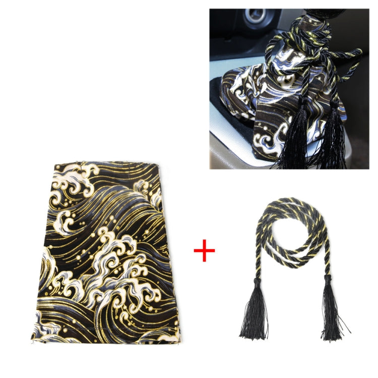 Car Personality Gear Cover Automatic Manual Gear Lever Dustproof Cover(Sea Wave Black) by buy2fix