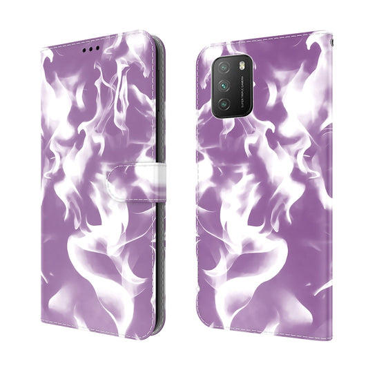 For Xiaomi Poco M3 / Redmi 9 Power / Redmi 9T / Redmi Note 9 4G Cloud Fog Pattern Horizontal Flip Leather Case with Holder & Card Slot & Wallet(Purple) - Xiaomi Cases by buy2fix | Online Shopping UK | buy2fix