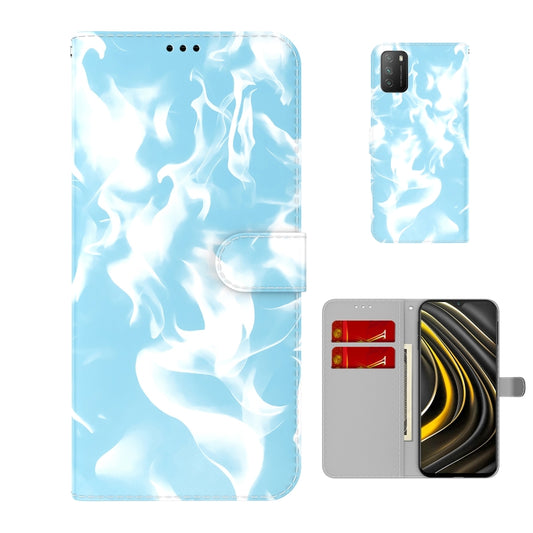 For Xiaomi Poco M3 / Redmi 9 Power / Redmi 9T / Redmi Note 9 4G Cloud Fog Pattern Horizontal Flip Leather Case with Holder & Card Slot & Wallet(Sky Blue) - Xiaomi Cases by buy2fix | Online Shopping UK | buy2fix