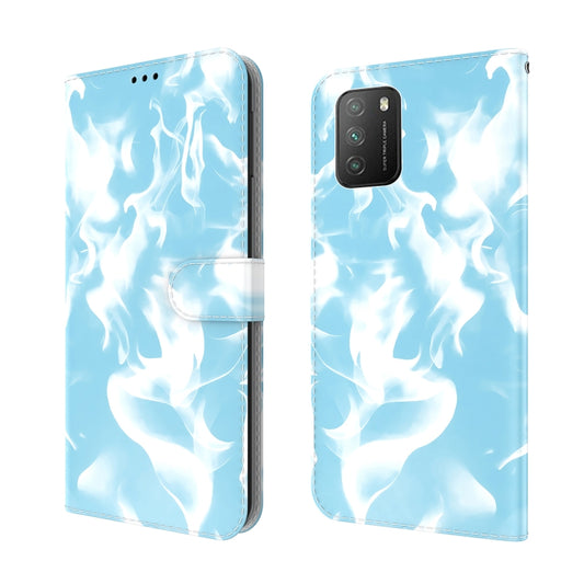For Xiaomi Poco M3 / Redmi 9 Power / Redmi 9T / Redmi Note 9 4G Cloud Fog Pattern Horizontal Flip Leather Case with Holder & Card Slot & Wallet(Sky Blue) - Xiaomi Cases by buy2fix | Online Shopping UK | buy2fix