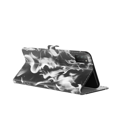 For Xiaomi Poco M3 / Redmi 9 Power / Redmi 9T / Redmi Note 9 4G Cloud Fog Pattern Horizontal Flip Leather Case with Holder & Card Slot & Wallet(Black) - Xiaomi Cases by buy2fix | Online Shopping UK | buy2fix