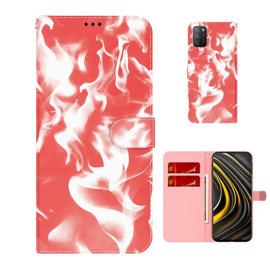For Xiaomi Poco M3 / Redmi 9 Power / Redmi 9T / Redmi Note 9 4G Cloud Fog Pattern Horizontal Flip Leather Case with Holder & Card Slot & Wallet(Red) - Xiaomi Cases by buy2fix | Online Shopping UK | buy2fix
