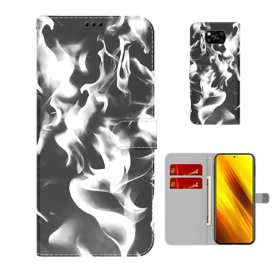 For Xiaomi Poco X3 NFC Cloud Fog Pattern Horizontal Flip Leather Case with Holder & Card Slot & Wallet(Black) - Xiaomi Cases by buy2fix | Online Shopping UK | buy2fix