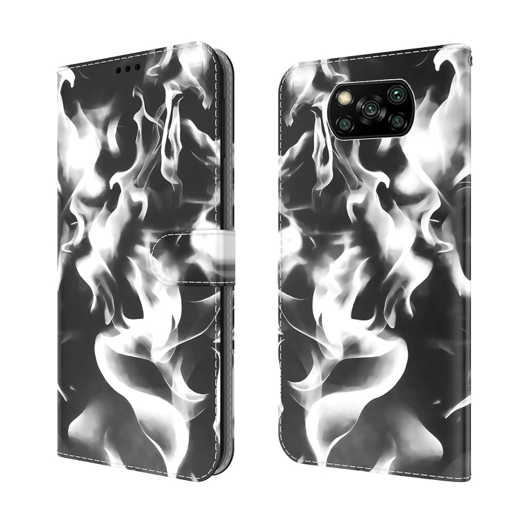 For Xiaomi Poco X3 NFC Cloud Fog Pattern Horizontal Flip Leather Case with Holder & Card Slot & Wallet(Black) - Xiaomi Cases by buy2fix | Online Shopping UK | buy2fix