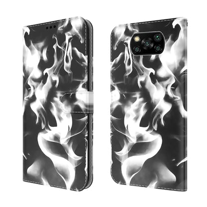 For Xiaomi Poco X3 NFC Cloud Fog Pattern Horizontal Flip Leather Case with Holder & Card Slot & Wallet(Black) - Xiaomi Cases by buy2fix | Online Shopping UK | buy2fix