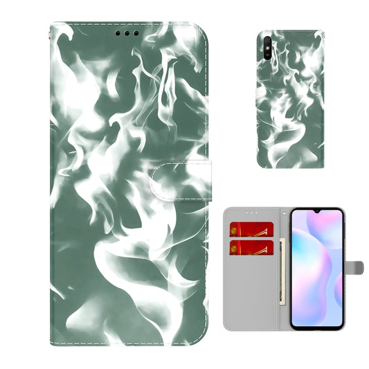 For Xiaomi Redmi 9A Cloud Fog Pattern Horizontal Flip Leather Case with Holder & Card Slot & Wallet(Dark Green) - Xiaomi Cases by buy2fix | Online Shopping UK | buy2fix