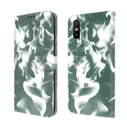 For Xiaomi Redmi 9A Cloud Fog Pattern Horizontal Flip Leather Case with Holder & Card Slot & Wallet(Dark Green) - Xiaomi Cases by buy2fix | Online Shopping UK | buy2fix