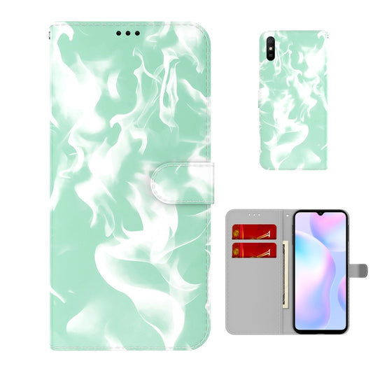 For Xiaomi Redmi 9A Cloud Fog Pattern Horizontal Flip Leather Case with Holder & Card Slot & Wallet(Mint Green) - Xiaomi Cases by buy2fix | Online Shopping UK | buy2fix