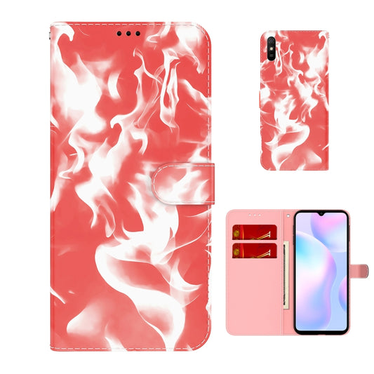 For Xiaomi Redmi 9A Cloud Fog Pattern Horizontal Flip Leather Case with Holder & Card Slot & Wallet(Red) - Xiaomi Cases by buy2fix | Online Shopping UK | buy2fix