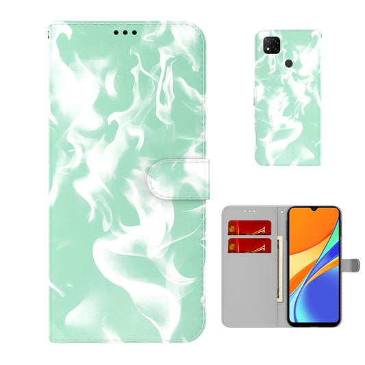 For Xiaomi Redmi 9C Cloud Fog Pattern Horizontal Flip Leather Case with Holder & Card Slot & Wallet(Mint Green) - Xiaomi Cases by buy2fix | Online Shopping UK | buy2fix