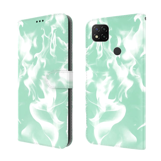For Xiaomi Redmi 9C Cloud Fog Pattern Horizontal Flip Leather Case with Holder & Card Slot & Wallet(Mint Green) - Xiaomi Cases by buy2fix | Online Shopping UK | buy2fix
