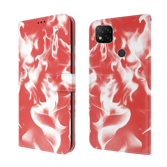 For Xiaomi Redmi 9C Cloud Fog Pattern Horizontal Flip Leather Case with Holder & Card Slot & Wallet(Red) - Xiaomi Cases by buy2fix | Online Shopping UK | buy2fix