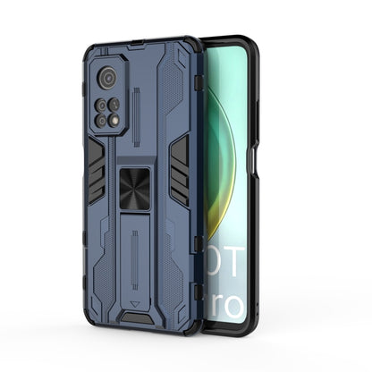 For Xiaomi Mi 10T 5G Supersonic PC + TPU Shock-proof Protective Case with Holder(Blue) - Xiaomi Cases by buy2fix | Online Shopping UK | buy2fix