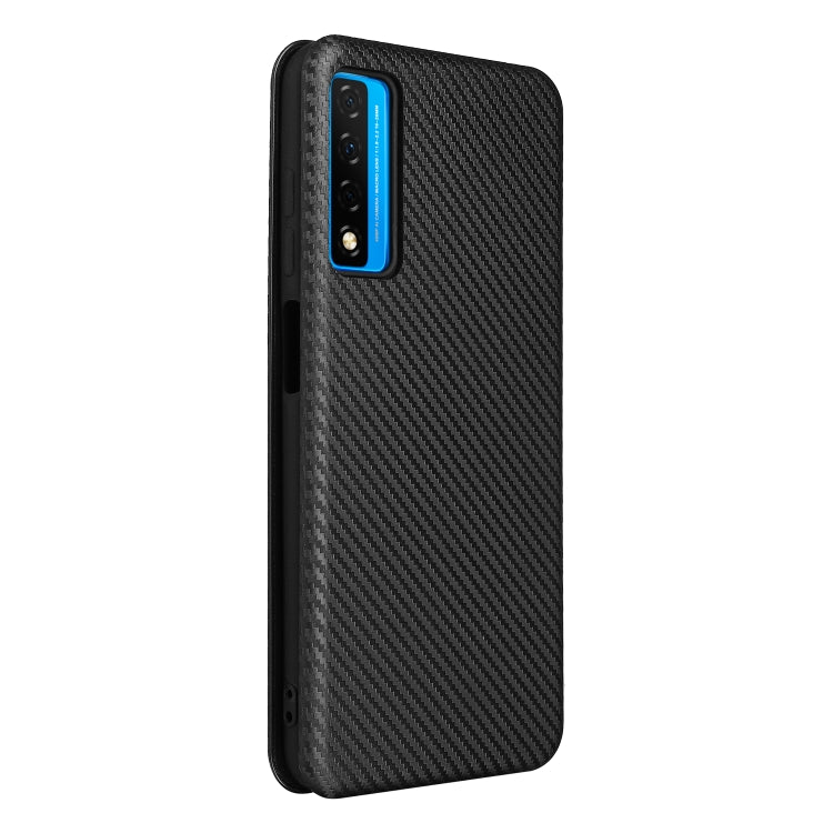 For TCL 20S Carbon Fiber Texture Horizontal Flip TPU + PC + PU Leather Case with Card Slot(Black) - TCL by buy2fix | Online Shopping UK | buy2fix