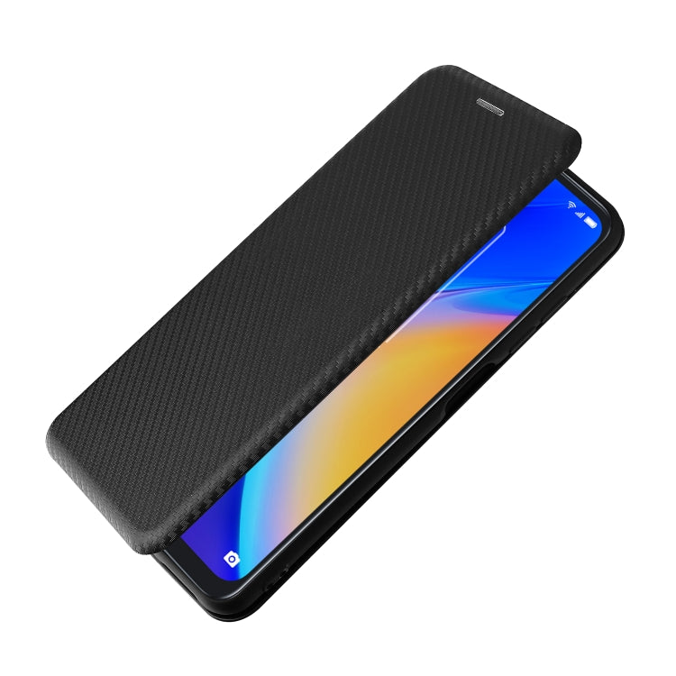 For TCL 20S Carbon Fiber Texture Horizontal Flip TPU + PC + PU Leather Case with Card Slot(Black) - TCL by buy2fix | Online Shopping UK | buy2fix