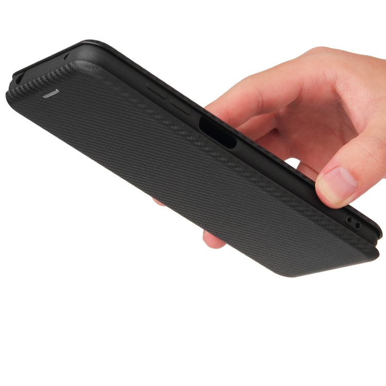 For TCL 20S Carbon Fiber Texture Horizontal Flip TPU + PC + PU Leather Case with Card Slot(Black) - TCL by buy2fix | Online Shopping UK | buy2fix