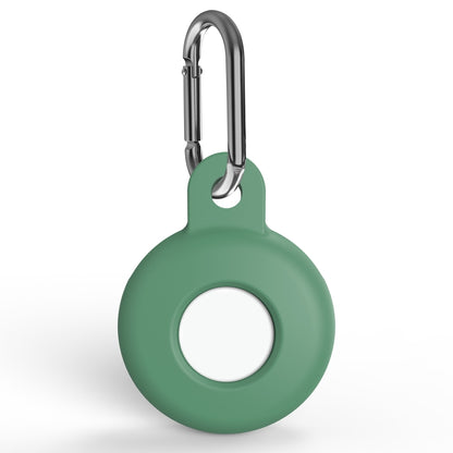Anti-scratch Silicone Shockproof Protective Cover Case with Carabiner For AirTag(Pine Needle Green) - Other by buy2fix | Online Shopping UK | buy2fix