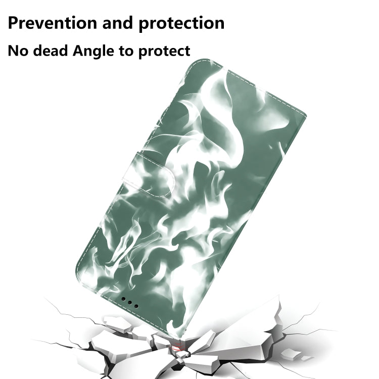 For Samsung Galaxy A51 4G Cloud Fog Pattern Horizontal Flip Leather Case with Holder & Card Slot & Wallet(Dark Green) by buy2fix