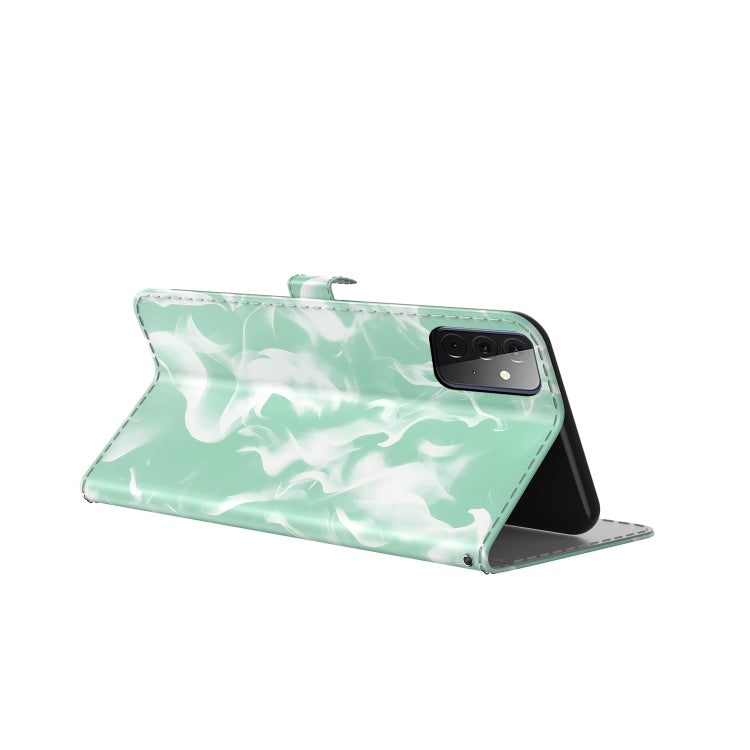 For Samsung Galaxy A52 5G / 4G Cloud Fog Pattern Horizontal Flip Leather Case with Holder & Card Slot & Wallet(Mint Green) by buy2fix