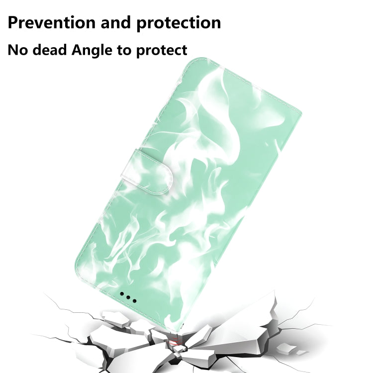 For Samsung Galaxy A52 5G / 4G Cloud Fog Pattern Horizontal Flip Leather Case with Holder & Card Slot & Wallet(Mint Green) by buy2fix