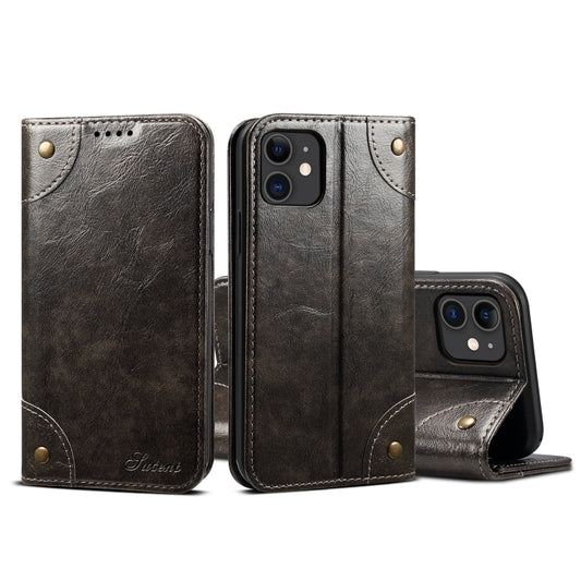 For iPhone 11 Baroque Simple Horizontal Flip Leather Case, with Holder & Card Slots & Wallet(Black) - iPhone 11 Cases by buy2fix | Online Shopping UK | buy2fix
