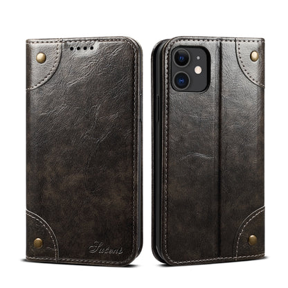 For iPhone 11 Baroque Simple Horizontal Flip Leather Case, with Holder & Card Slots & Wallet(Black) - iPhone 11 Cases by buy2fix | Online Shopping UK | buy2fix