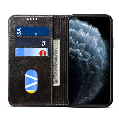 For iPhone 11 Baroque Simple Horizontal Flip Leather Case, with Holder & Card Slots & Wallet(Black) - iPhone 11 Cases by buy2fix | Online Shopping UK | buy2fix