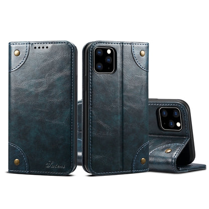 For iPhone 11 Pro Baroque Simple Horizontal Flip Leather Case, with Holder & Card Slots & Wallet(Blue) - iPhone 11 Pro Cases by buy2fix | Online Shopping UK | buy2fix