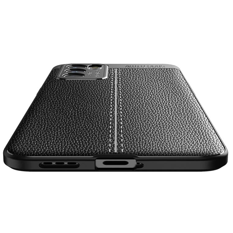 For OPPO Reno6 5G Litchi Texture TPU Shockproof Case(Black) by buy2fix