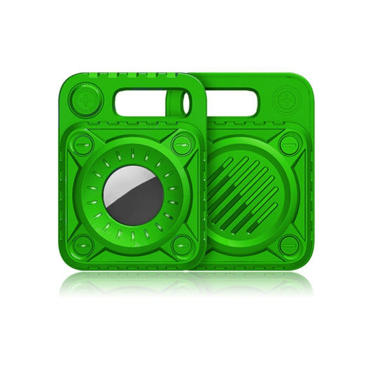 Punk Armor Anti-scratch Shockproof TPU Protective Cover Case with Keychain Hook Loop for AirTag(Bamboo Green) - Key Chain Series by buy2fix | Online Shopping UK | buy2fix