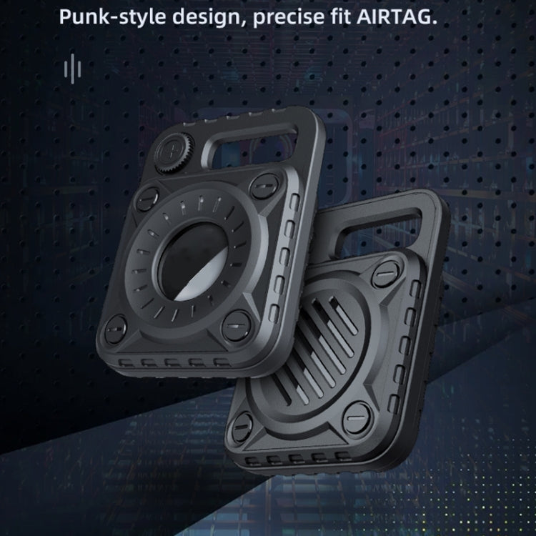 Punk Armor Anti-scratch Shockproof TPU Protective Cover Case with Keychain Hook Loop for AirTag(Bamboo Green) - Key Chain Series by buy2fix | Online Shopping UK | buy2fix
