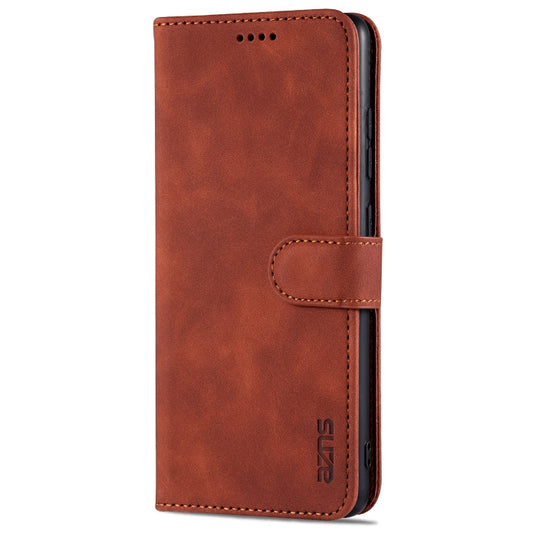 For Samsung Galaxy S20 FE / S20 Lite / S20 Fan Edition / S20 FE 5G / S20 FE 2022 AZNS Skin Feel Calf Texture Horizontal Flip Leather Case with Card Slots & Holder & Wallet(Brown) - Galaxy S20 FE Cases by AZNS | Online Shopping UK | buy2fix
