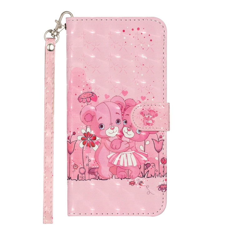 For Samsung Galaxy A22 4G 3D Pattern Horizontal Flip PU Leather Case with Holder & Card Slots & Wallet(Little Bear) by buy2fix