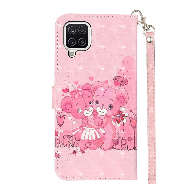 For Samsung Galaxy A22 4G 3D Pattern Horizontal Flip PU Leather Case with Holder & Card Slots & Wallet(Little Bear) by buy2fix