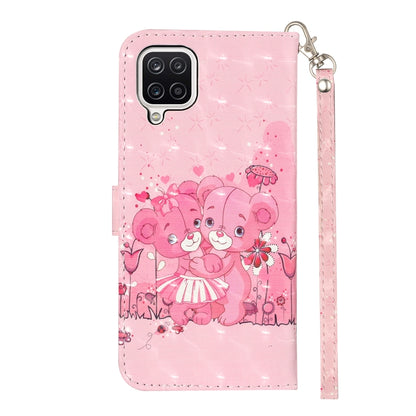 For Samsung Galaxy A22 4G 3D Pattern Horizontal Flip PU Leather Case with Holder & Card Slots & Wallet(Little Bear) by buy2fix