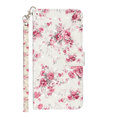 For Samsung Galaxy A22 4G 3D Pattern Horizontal Flip PU Leather Case with Holder & Card Slots & Wallet(Rose Flower) by buy2fix