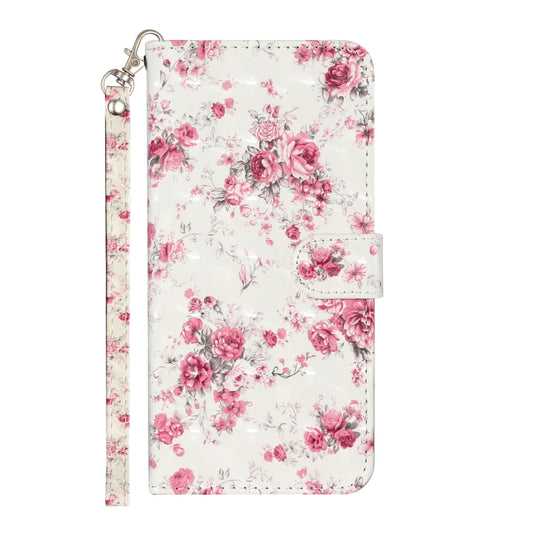 For Samsung Galaxy A22 4G 3D Pattern Horizontal Flip PU Leather Case with Holder & Card Slots & Wallet(Rose Flower) by buy2fix