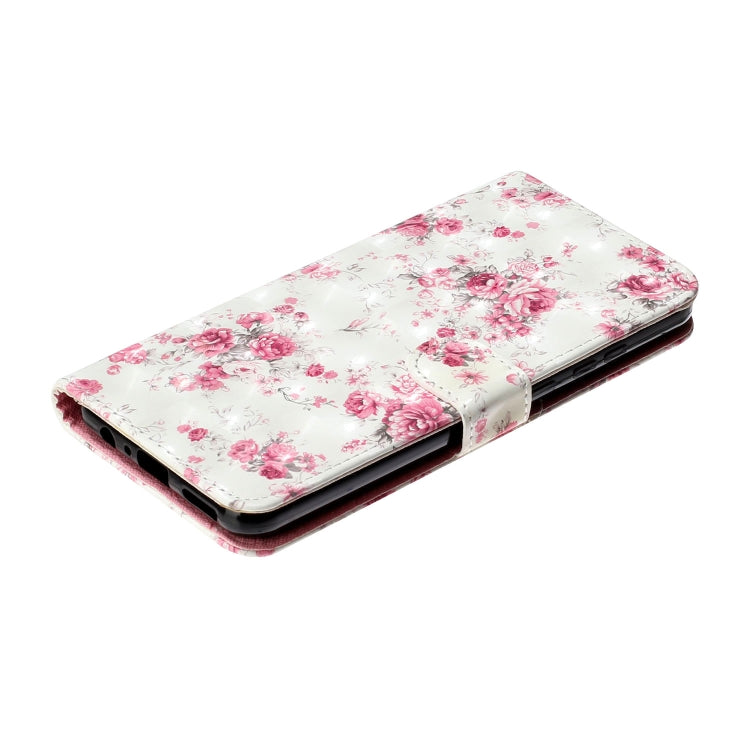 For Samsung Galaxy A22 4G 3D Pattern Horizontal Flip PU Leather Case with Holder & Card Slots & Wallet(Rose Flower) by buy2fix