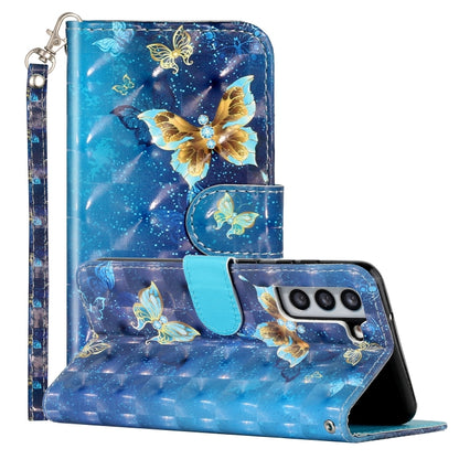 For Samsung Galaxy S21 FE 5G 3D Pattern Horizontal Flip PU Leather Case with Holder & Card Slots & Wallet(Rankine Butterfly) by buy2fix
